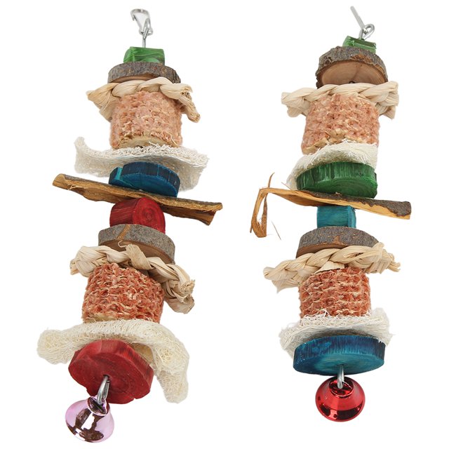Chewing Toy Bird Biting Toy Bird Chewing Toy Natural Hanging Cage Bite Toy For Small To Medium Sized Birds