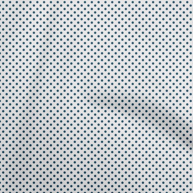 oneOone Rayon Teal Blue Fabric Dot Sewing Craft Projects Fabric Prints By Yard 56 Inch Wide