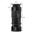 thumbnail image 2 of Bingirl 4-Tier Rotating Bookshelf: Storage Rack for and Adults, Corner Spinning Book Shelf for Small Space, Wood Revolving Bookcase Organizer for Bedroom & Living Room (Black), 2 of 7