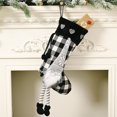 thumbnail image 2 of XZNGL Christmas Stockings Ornament Checked Deco Check Car Stockings Gift Bag, 2 of 9