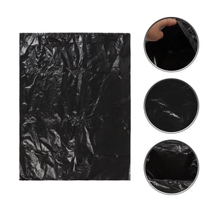 COMPUKAS 25Pcs Sacs en plastique noir robuste Sacs à ordures Hdpe pour les déchets de cuisine de chambre à coucher du bureau