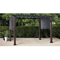 thumbnail image 1 of HOMETRENDS 8 ft. x 10 ft. Steel Sling Top Pergola, Dark Grey, 1 of 9