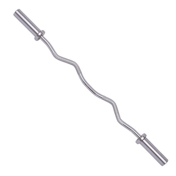 Everyday Essentials 25 Pound Olympic Super Curl Barbell, 350-Pound Capacity