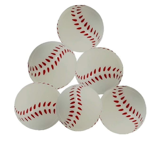 6 Pack 6.3cm Diameter Sponge Baseball, Foam Sponge Soft Ball Stress Relief