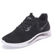 Men's Casual Mesh Sneakers Lightweigh Breathable Comfortable Walking Running Athletic Outdoor Non-Slip Shoes Black 10 US