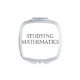 thumbnail image 1 of Phrase Courte Étude Mathématiques Miroir Carré Portable Compact Maquillage Double Face en Verre, 1 of 3