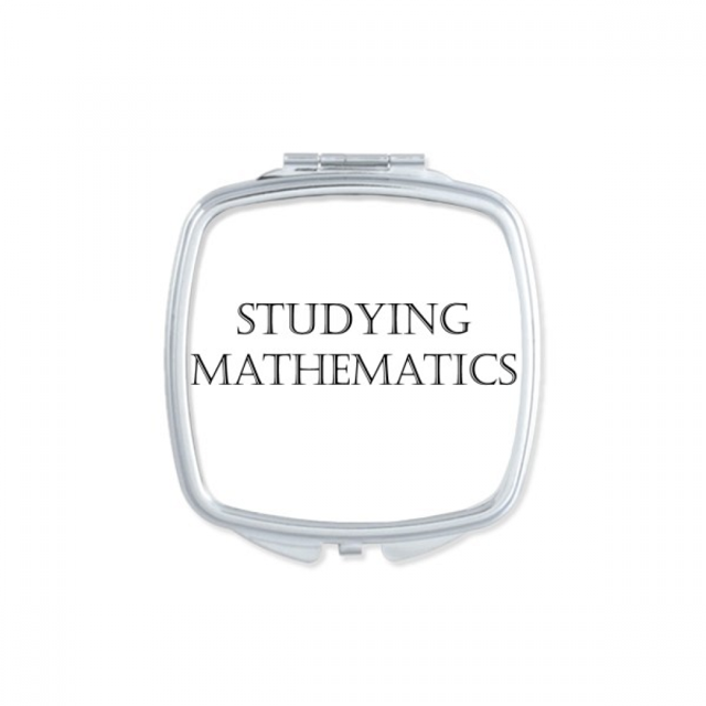 Phrase Courte Étude Mathématiques Miroir Carré Portable Compact Maquillage Double Face en Verre