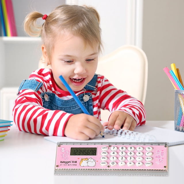 Straight Ruler Calculator Student Supplies Learning Stationery Ruler Mini Mini Electronic Gift Calculator