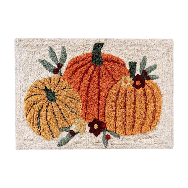 Jubipavy Halloween Pumpkin Rug Halloween Pumpkin Rugs Pumpkin Shaped Floor Mat Thanksgiving Day Mat Halloween Decorative For Living Bedroom Kitchen Decoration Bath