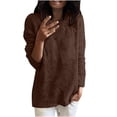 thumbnail image 1 of Chandails pour Femmes Unis Coupe Ample Blouse Légère Confortable Hauts Automne Hiver Manches Longues Hauts Décontractés Col Rond Chandail Hauts Noir P, 1 of 4
