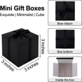 thumbnail image 3 of 50pcs Mini Black Candy Boxes, 3x3x3 Inches Paper Gift Boxes with Ribbon, Cube Wedding Favour Boxes, Chocolate Gift Boxes for Wedding Birthday Party Supplies, 3 of 7