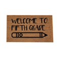 thumbnail image 1 of Coir Doormat Funny Outdoor Mats for Porch Rug for Entryway Indoor Washable Door Mats for Crafting Anti-Slip Mat Backing Perfect for Indoor and Outdoor Use, 16x24 Inch WELCOME TO FIFTH GRADE, 1 of 4