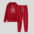thumbnail image 1 of Birdeem Ensemble Décontracté de Noël pour Femmes Sweat à Capuche Imprimé et Pantalon Long, 1 of 1