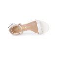 thumbnail image 4 of BLISSFUL STEP Sandales à Talons Aiguilles à Brides Pailletées pour Femmes Blanches (Taille 6), 4 of 7