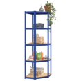 thumbnail image 2 of vidaXL 5-Layer Shelves 2 pcs Blue Steel&Engineered Wood, 2 of 5