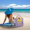 thumbnail image 2 of Sentmoon Large Moving Bags Storage Bag Large Capacity Storage Bag Transparent Mesh Toy Storage Bag Swimsuit Miscellaneous Crossbody Bag Beach Bag, 2 of 7