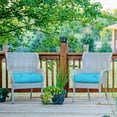 thumbnail image 3 of Costway 2 Pcs Coussins d'Assise pour Chaise de Patio 21 Pouces x 21 Pouces Intérieur/extérieur Turquoise, 3 of 10