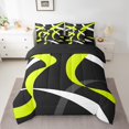 thumbnail image 2 of Erosebridal Geometric Stripe Bedding Sets Twin Size,Abstract Artwork Comforter Sets with Sheets,Geometry Lines Decor,Reversible,7pcs, 2 of 5