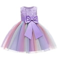 thumbnail image 1 of LSLJS Robe de Demoiselle d'Honneur pour Fille en Dentelle Sans Manches Tulle Été Robes Vintage, 1 of 3