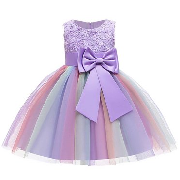 EGNMCR Skirt for Girls Toddler Baby Girl Fashion Short Sleeved Bow Princess Dress Girls Skirt Party Formal Dress Mesh Lace Dress Girl Dress