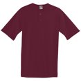 thumbnail image 1 of Two-Button Baseball Jersey L Maroon, 1 of 2
