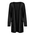 thumbnail image 4 of Jsaierl Cardigans for Women Lightweight Long Sleeve Fall Cardgian Dressy Casual Top Trendy Solid Open Front Duster Kimono Cardigans with Pockets, 4 of 9