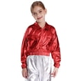 thumbnail image 3 of Doomiva Boys' Girls' Modern Jazz Cheer Performance Set Hip Hop Street Dance Clothes 2-Piece Red 16, 3 of 5