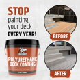 thumbnail image 4 of Liquid Rubber Smooth Polyurethane Deck Coating - Solar Protection Deck Sealant, Non-Toxic Multi-Surface Waterproofing Membrane, Easy to Apply, Neutral Beige, 1 Gallon, 4 of 4