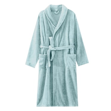 Womens Fashion Robe Bathrobe Lengthening Keep Warm Lapel Same Style For Men And Women Long Sleeve