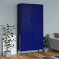 thumbnail image 1 of vidaXL Wardrobe Navy Blue 90x50x180 cm Steel, 1 of 5