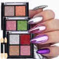 thumbnail image 1 of Nail Art Powder Glitter Long Lasting Colorful Chrome Mirror Pigment Nails Decorations DIY Powder for Makeup, 1 of 8