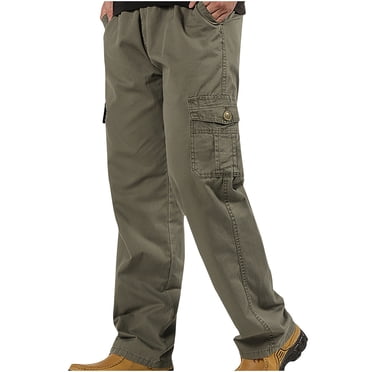 Mens Pants Solid Casual Pocket Outdoor Trousers Classic Trousers Work Pants
