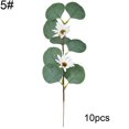 thumbnail image 1 of 10Pcs/Set Green Artificial Eucalyptus Leaf Plants Wreath for Christmas Decor, 1 of 10