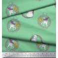 thumbnail image 2 of Soimoi polyester Crepe Fabric Wreath,Snowman,Reindeer Animal Print Fabric by Yard 42 Inch Wide, 2 of 3