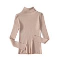 thumbnail image 4 of Yuyuzo Sweaters for Women Long Sleeve Turtlenecks Ribbed Knit Comfy Slim Fitted Basic Pullover Tops, 4 of 5