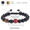 thumbnail image 3 of Basketball Baseball Bracelet Natural Beaded Rugby Bracelet Sports Bracelet With Card, 3 of 6