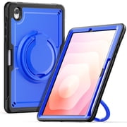 XYX Case for Samsung Galaxy Tab S10 Lite 10.9 Inch with Rotating Stand, Shoulder Strap, 2in1 Shockproof Cover, Deep Blue
