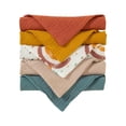 thumbnail image 1 of XZNGL 5-piece Baby Cotton Gauze Bib Set, Printed Baby Bib Set, 1 of 2