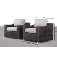 thumbnail image 3 of Living Source International Chaise de Patio avec Coussin, Espresso/gris (Ensemble de 2), 3 of 9