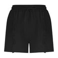thumbnail image 4 of Timegard Womens Plus Size Shorts Cotton Linen Elastic High Waisted Wide Leg Lounge Shorts with Pockets, 4 of 7