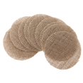 thumbnail image 1 of yuksok 8Pieces Rustique Toile de Jute Hessian Pièces Rondes Couture Bricolage Makings Mariage, 1 of 6
