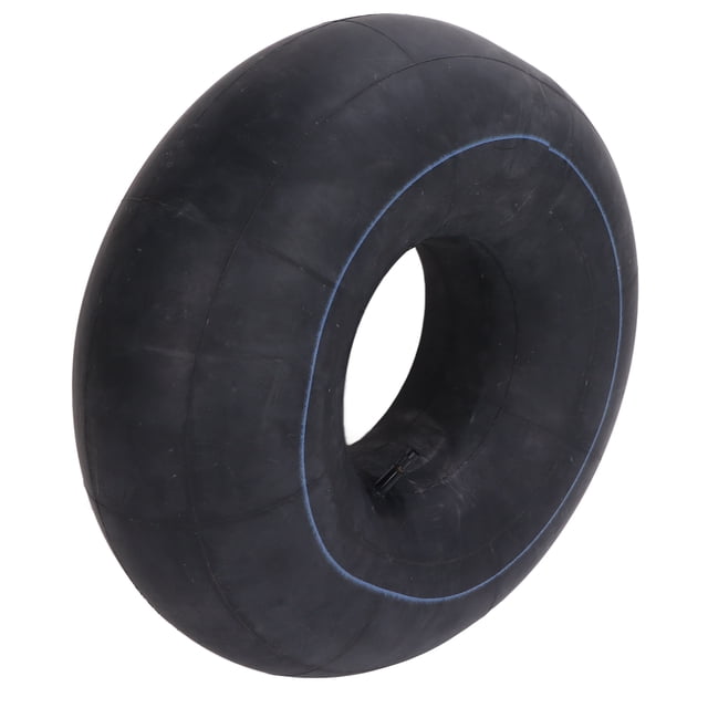 Tire Inner Tube, Inner Tube 20x8.00-8 made of durable rubber and copper materials, designed for high strength and puncture resistance. Suitable for vehicles with 8-inch rims between 8.0 to 10.0 inches wide, including lawn mowers, tractors, trolleys, and garden trailers. Features a black rubber construction with a visible valve stem for easy installation.