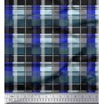 thumbnail image 1 of Soimoi Blue Cotton Duck Fabric Check Check Fabric Prints By Yard 56 Inch Wide, 1 of 4