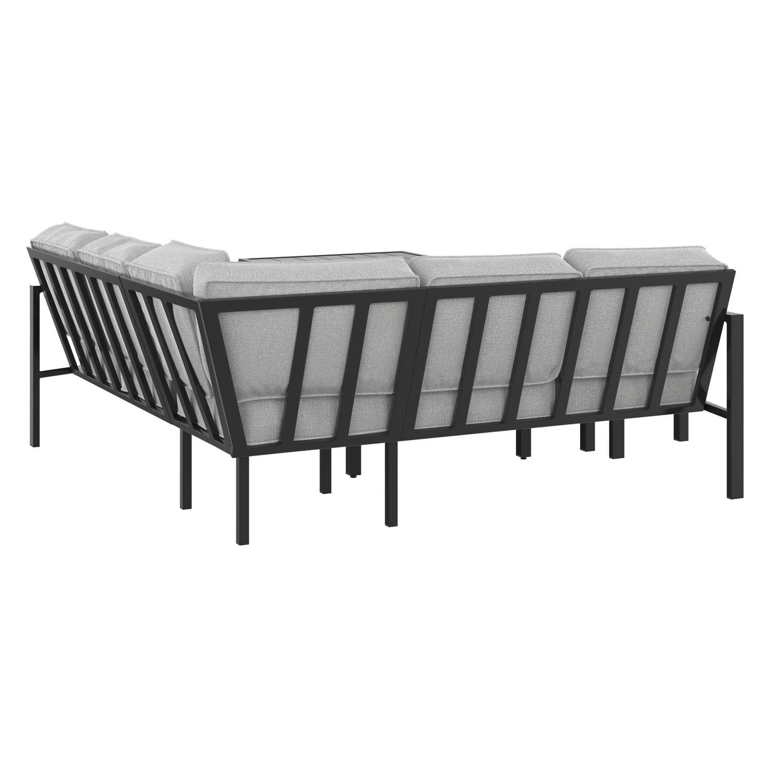 Mainstays Cobble Hill 3 pièces Patio Sectional Set, Polyester, Extérieur, Gris