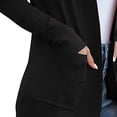 thumbnail image 4 of Womens Open Front Plus Size Chunky Knit Cardigan Sweaters Dressy Long Sleeve Fall Soft Cardigan Outwear with Pockets, 4 of 4