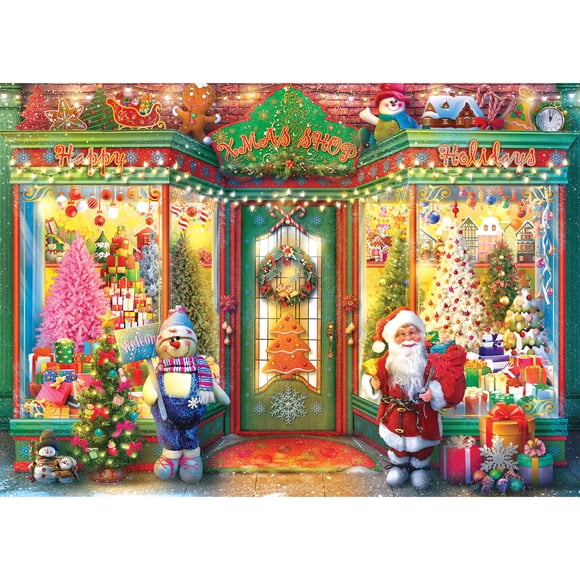 RoseArt - Colorluxe 1000 pièces -Boutique de Noël - Puzzle à emboîter pour adultes