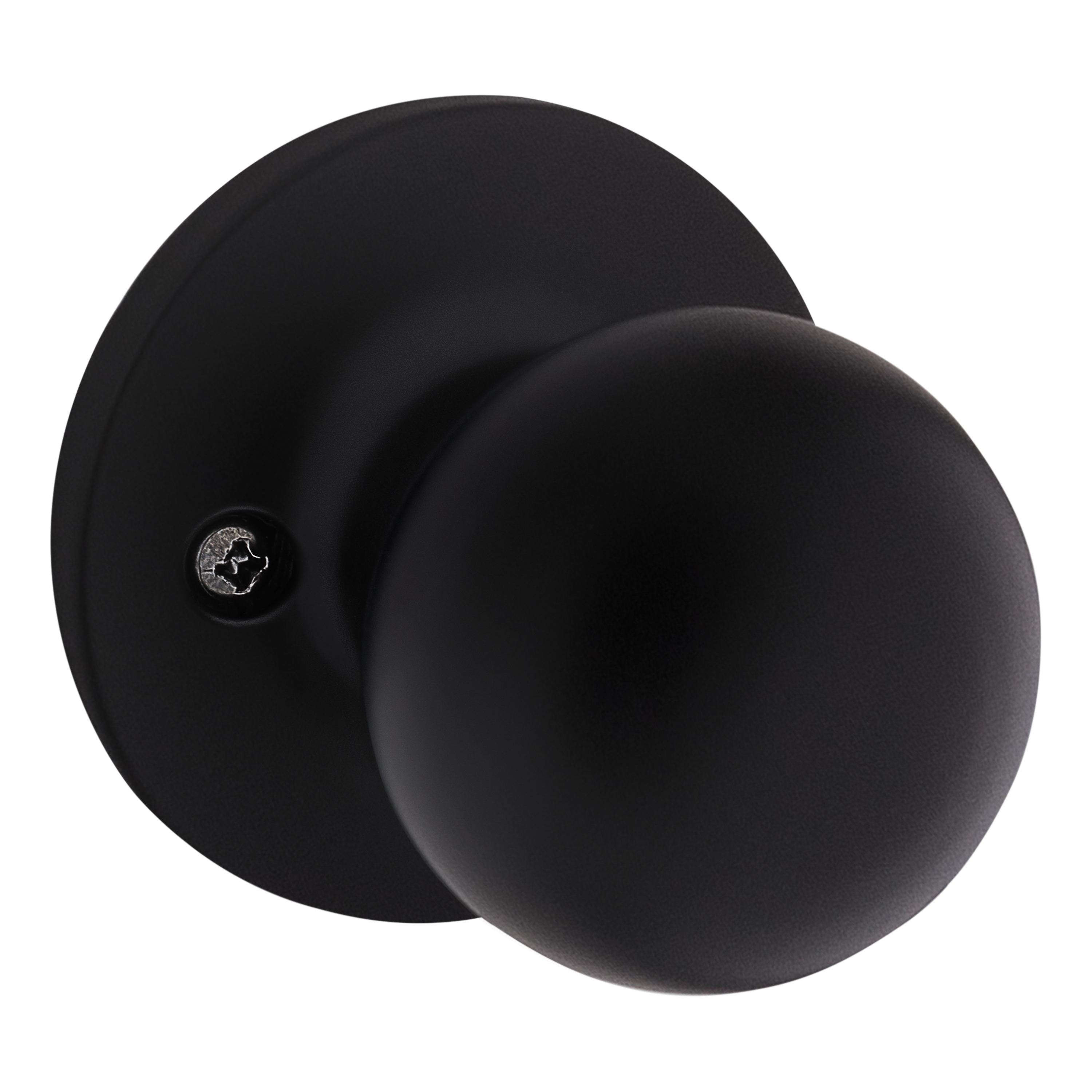 Safe Lock Regina Chrome Noir Mat Bouton de porte intérieure pour passage couloir/garde-robe