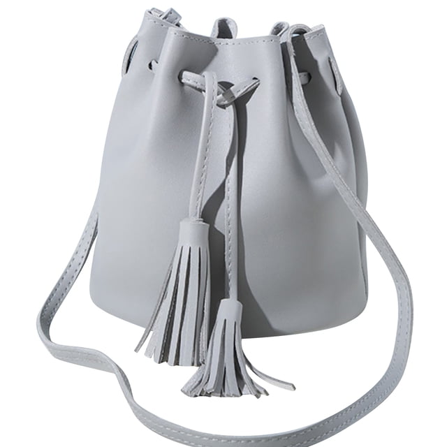 Bucket Bag Fashion Drawstring Tassel Vintage Crossbody Bag Shoulder Purse