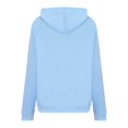 thumbnail image 4 of IROINID Rabais Hauts à Manches Longues pour Femmes Col Rond à Capuche Détente Imprimé Chandail Blouse Chandail en Molleton Hauts Chemises Hauts, Bleu Clair, 4 of 7