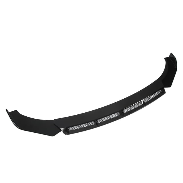 Front Splitter, Front Bumper Lip Body Kit Abrasion Resistant Anti Scratch Universal Stable Colorfast For Car Modification Black